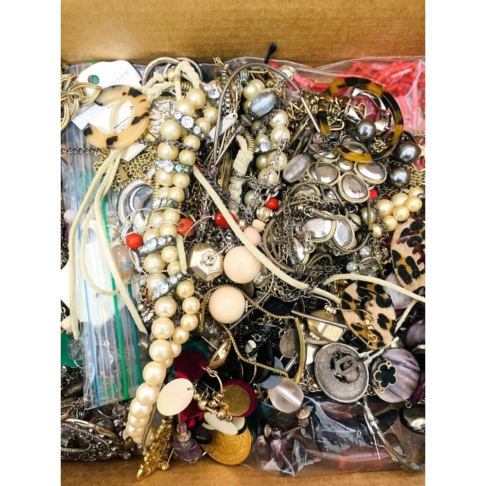 Lot of Vintage to Now Jewelry Many Wearable, some Beads, some Broken or One-of